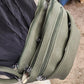 Top view of Artificial leather side bag in army green