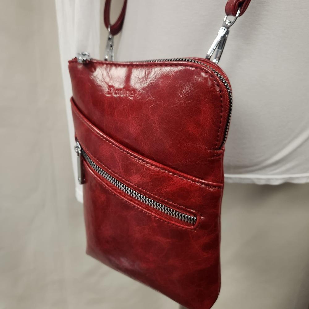 Alternative front view of Small red colored side bag