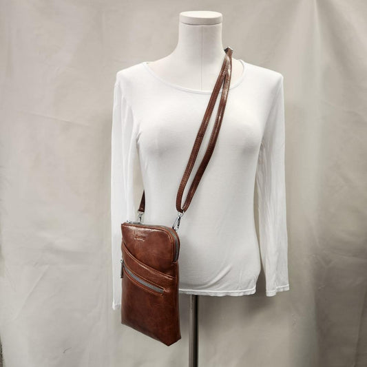 Small brown colored side bag 