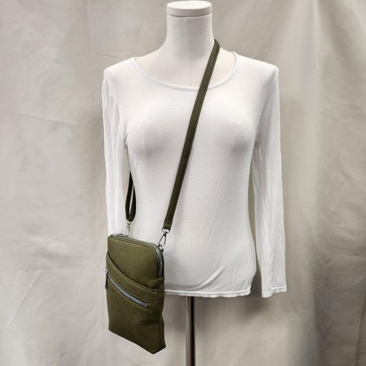 Small olive colored side bag