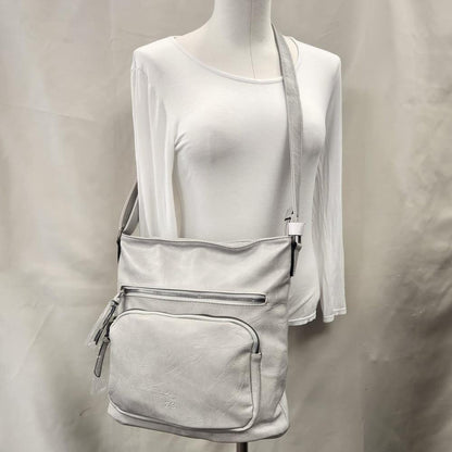 Messenger bag in northern grey color with multiple pockets