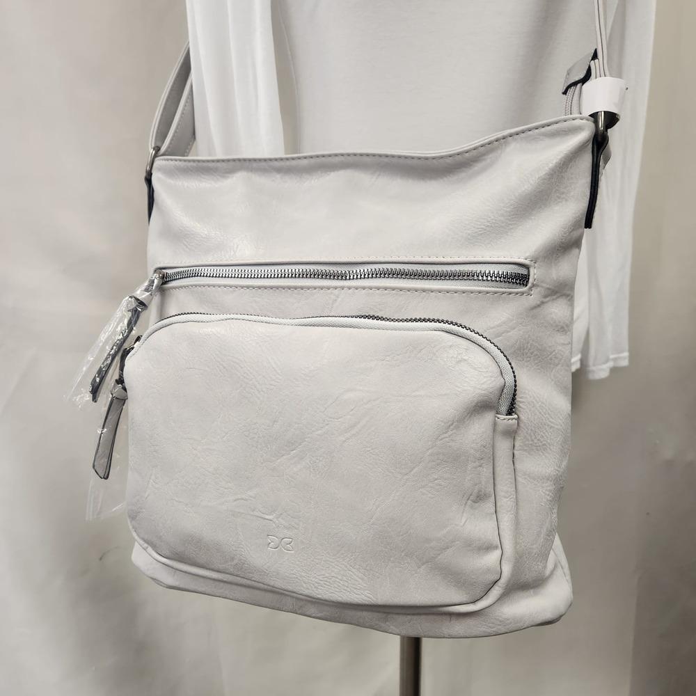 Front view of Messenger bag in northern grey color