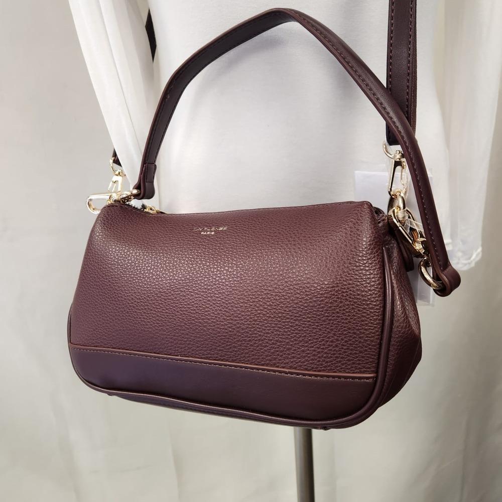 Another view of Dark burgundy side bag