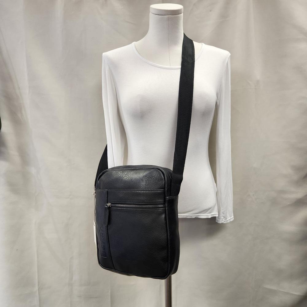 Black color multiple pocket side bag