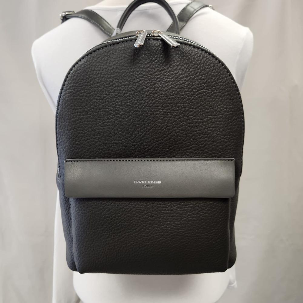 Dark grey backpack with flap closure front pocket