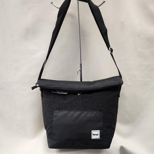 Tall Bench Cooler Lunch bag in black when folded