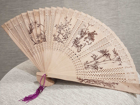 Folding hand-held fan, Style # T-TA21-0005