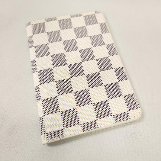 Black and white checkered print passport cover