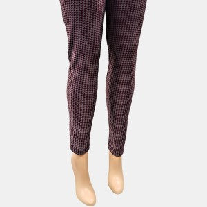 Legging with fur lining and in checkered print