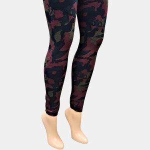 Leggings in army print with lining