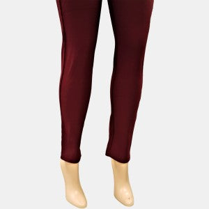Burgundy leggings with lining