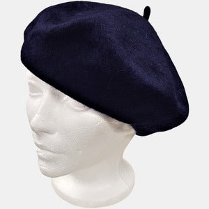 French beret cap hat in blue