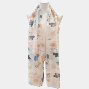 Light summer scarf in watercolor print