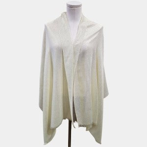 Light weight shimmery off white scarf