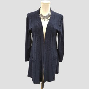 Cardigan in blue with front pockets