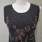 Fancy black tunic top with sequins