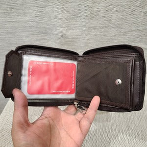 RFID protected wallet in brown color for men