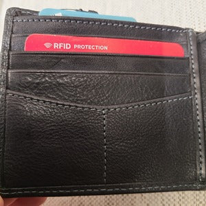 RFID protected wallet in black color 