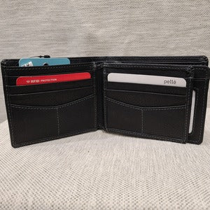 View of Black color wallet for men 