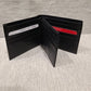 Open view of Black leather wallet for men