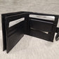 Change pocket inside black flap wallet