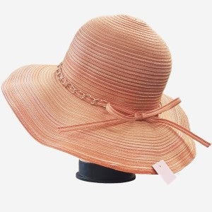 Floppy summer hats in varying shades of orange