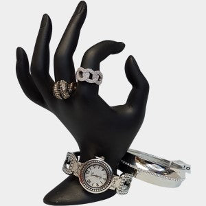 Vintage style bangle watch in silver color