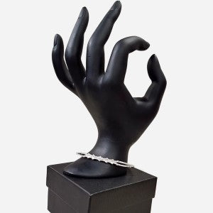 Hinged delicate clear stone bracelet