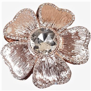 Rose gold flower shaped brooch