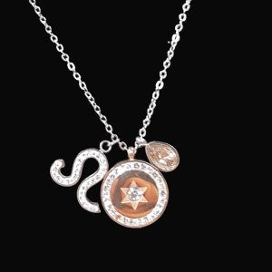 Necklace with Libra zodiac pendant