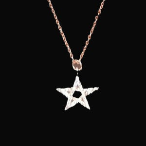 Rose gold necklace with star of David pendant