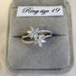 Detailed view of Stylish ring with star shaped center pieces 
