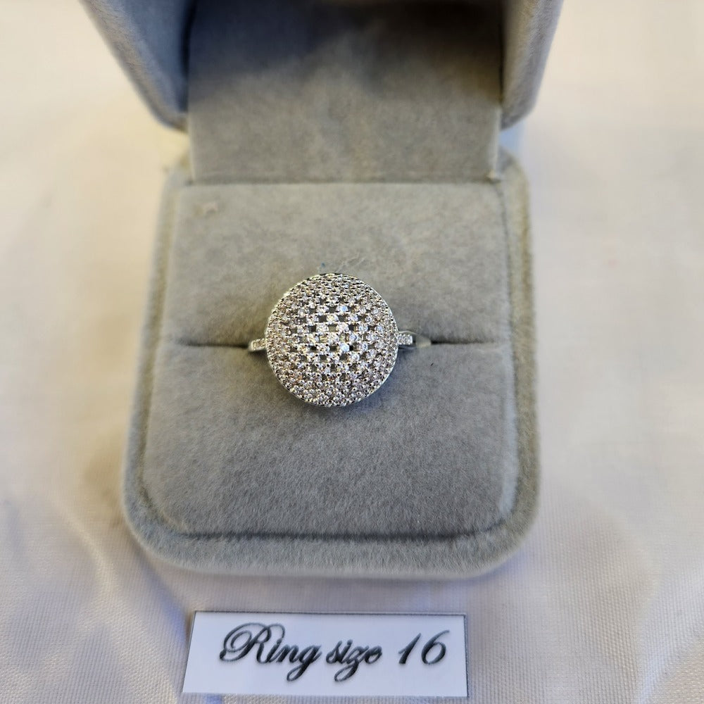 Hollow sphere stone studded ring