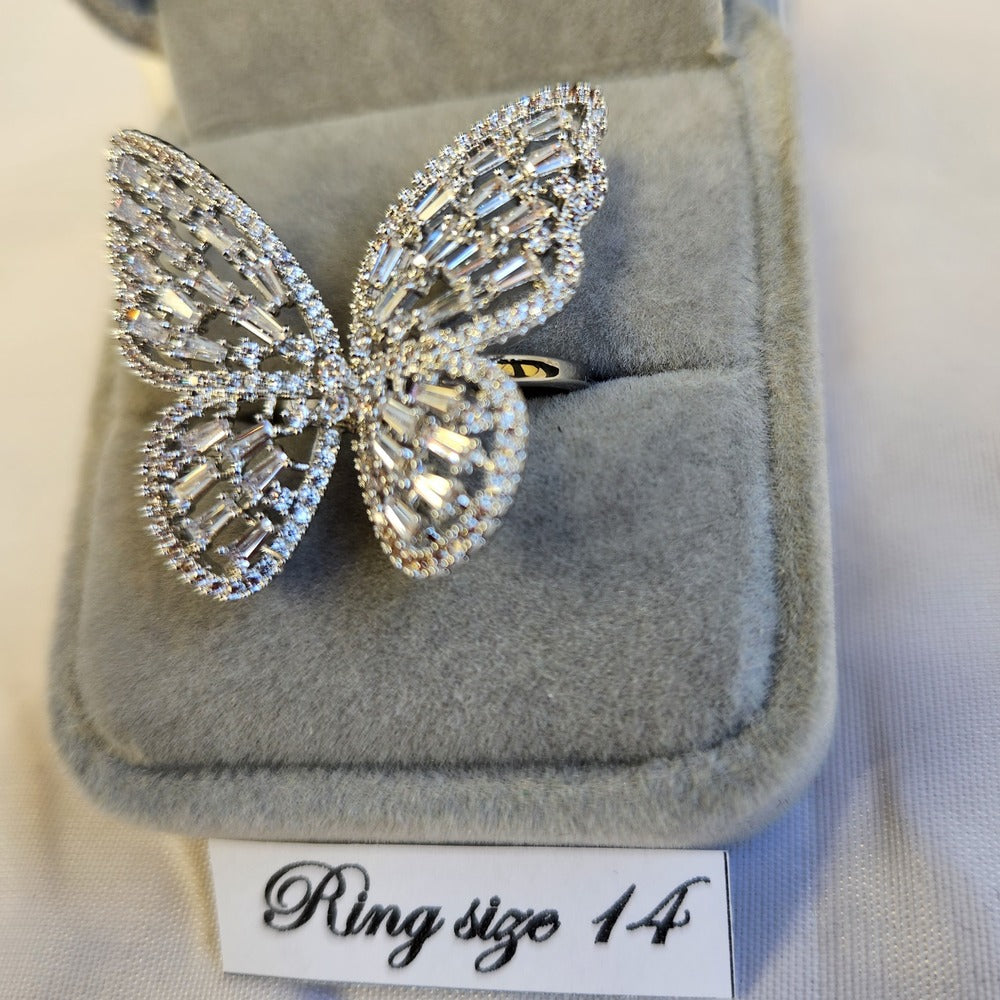 Detailed view of Stunning butterfly shaped ring