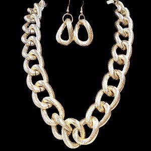 Three piece rope chain style jewelry set
