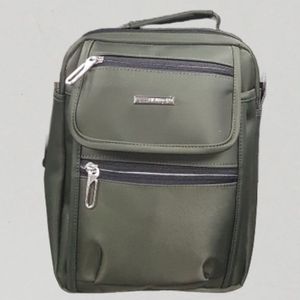 Microfiber side bag in army green color