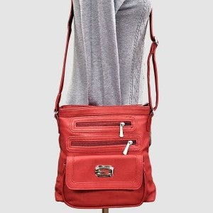 Side bag in red with multiple pockets