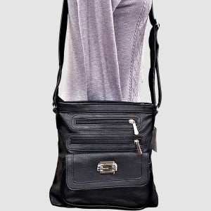 Side bag in black with multiple pockets