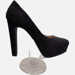 High heel black shoes