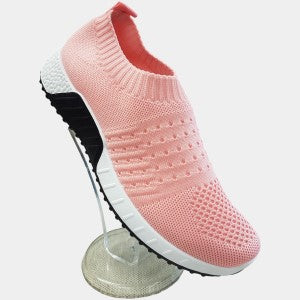 Peach colored light weight slip on runners