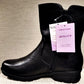 Tag on Short black winter boots with fur lining