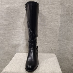Front view of Long boots with zip closure on the side