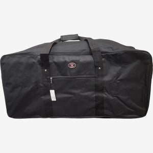 Black color travel bag with top handle and strap