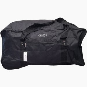 Travel bag with two wheels, a top handle and strap
